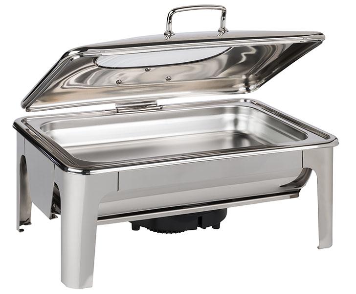 APS GN 1/1 Chafing Dish "EASY INDUCTION" inkl. 1 Gestell, 1 Wasserbecken, 1 Deckel, 1 GN-Behälter 1/1 | ohne Induktionsplatte
