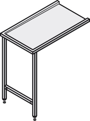 ecomax by HOBART Europrofil-Tische ohne Becken, ohne Spritzschutz für Haubenspülmaschine  H604