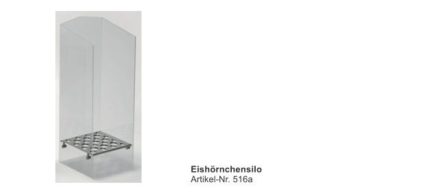 Stöckel Eistütensilo 25 Eistüten Plexiglas klar