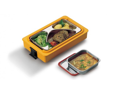 Rieber thermoport® 10 mit Latent-Wärmespeicher für 1 Essen mit Suppe / Kunststoff-Behälter mit Deckel, orange / Art.Nr. 85020101