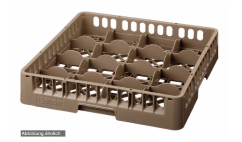 Bartscher Gläserkorb, 16 Fächer Innenhöhe 83 mm
