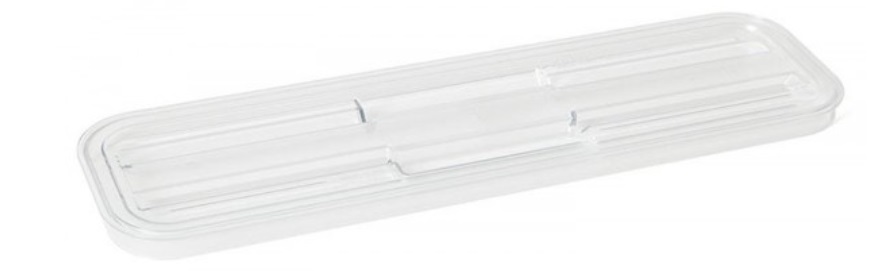 Rieber Flachdeckel GN 2/4 transparent aus Polycarbonat