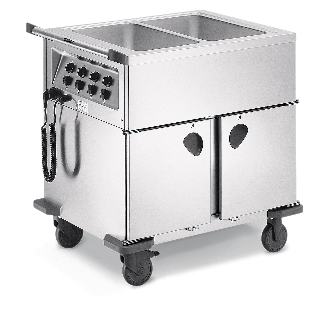 B.PRO Speisenausgabewagen SAG 2 beheizt, 2xGN 1/1-200 |  Edelstahl