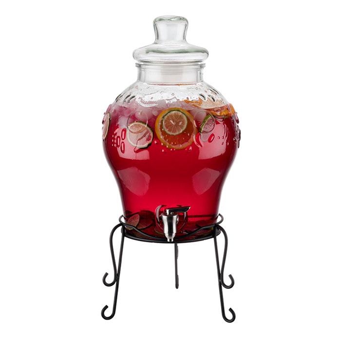 APS Getränkespender "FRUITS" | 10,5 Liter | schwarzes Gestell