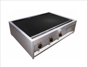 Weisser Glaskeramik Grillplatte Modell CG 80 T