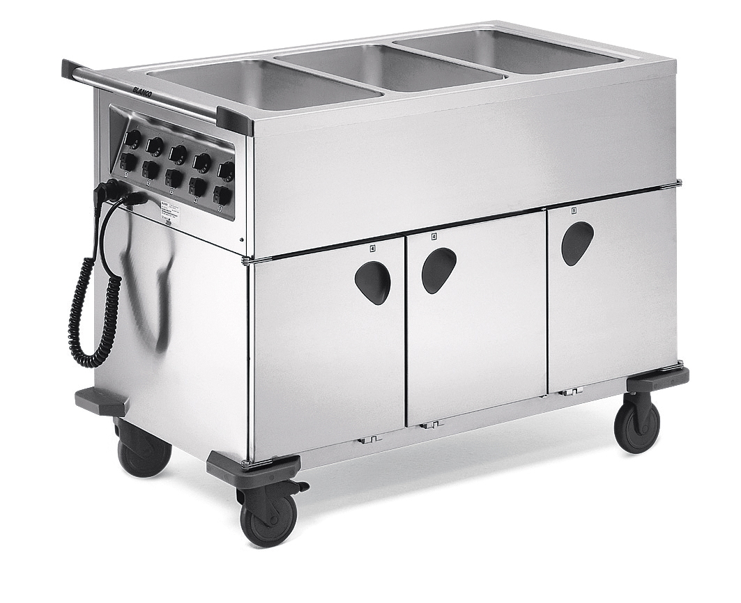 B.PRO Speisenausgabewagen SAG 3 beheizt, 3xGN 1/1-200 |  Edelstahl