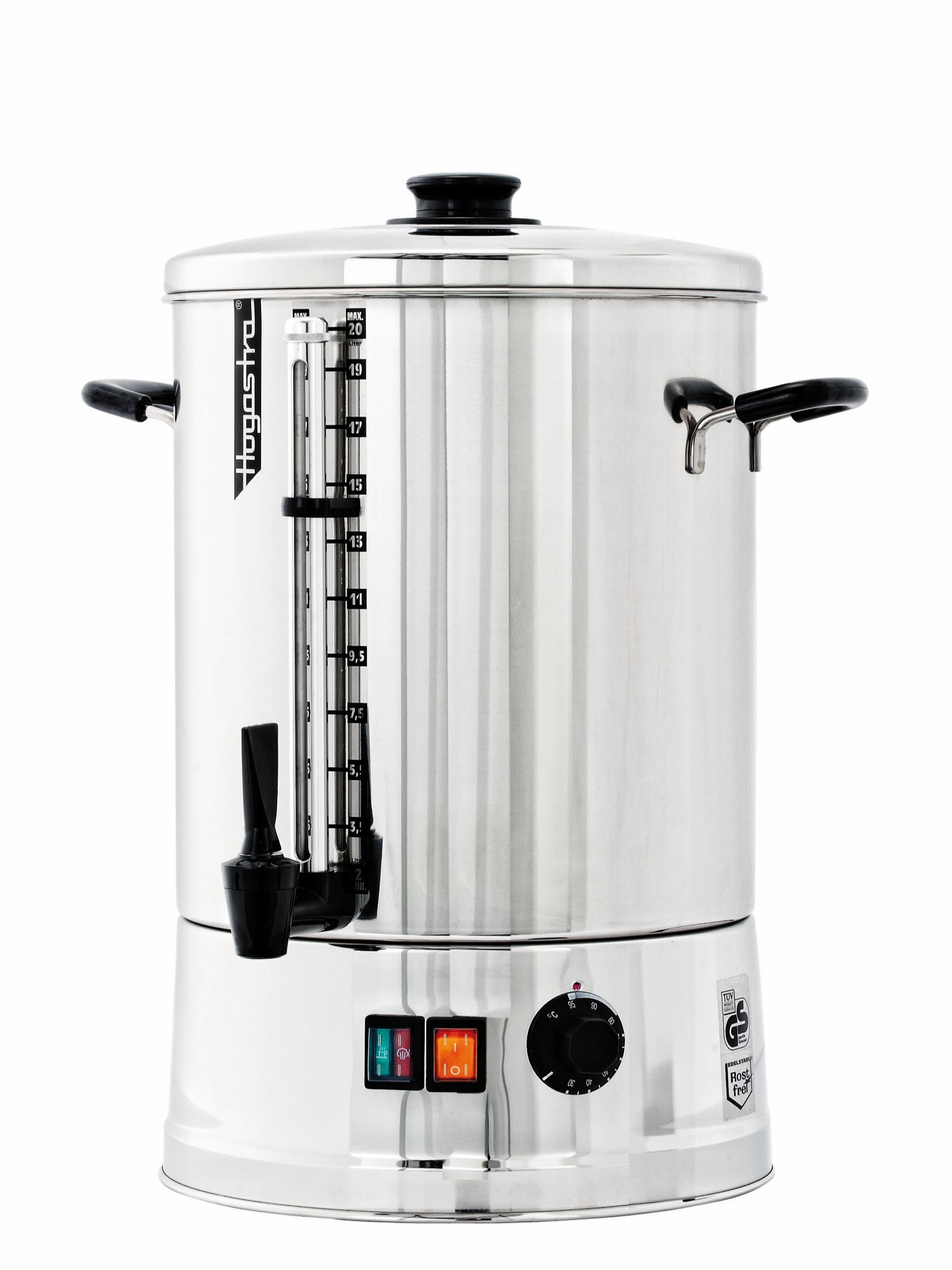 Hogastra Heißwasserautomat HWT 20 ECO Line mit flachem Deckel, 2 - 20 Liter