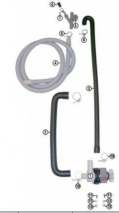 ecomax by HOBART Ablaufpumpe: Einbaukit für F504-10C