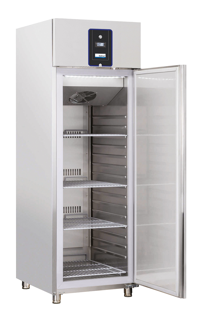 Nordcap COOL-Line Umluft Gewerbekühlschrank aus Edelstahl. Modell KU 600.