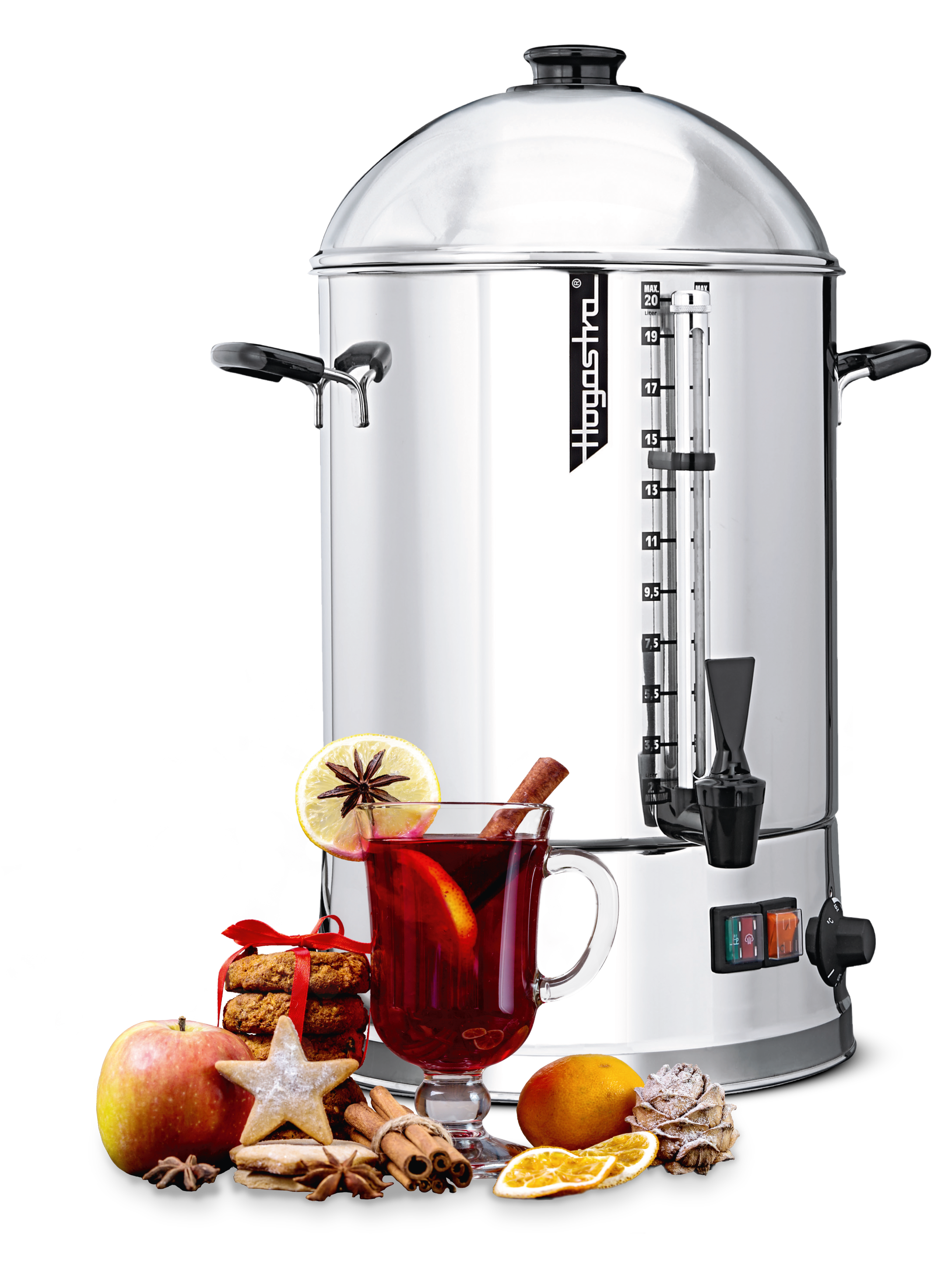 Hogastra Heißwasserautomat Glühweinspender GW20 mit Domdeckel, 2 - 20 Liter | Art.Nr. 00219-GW20