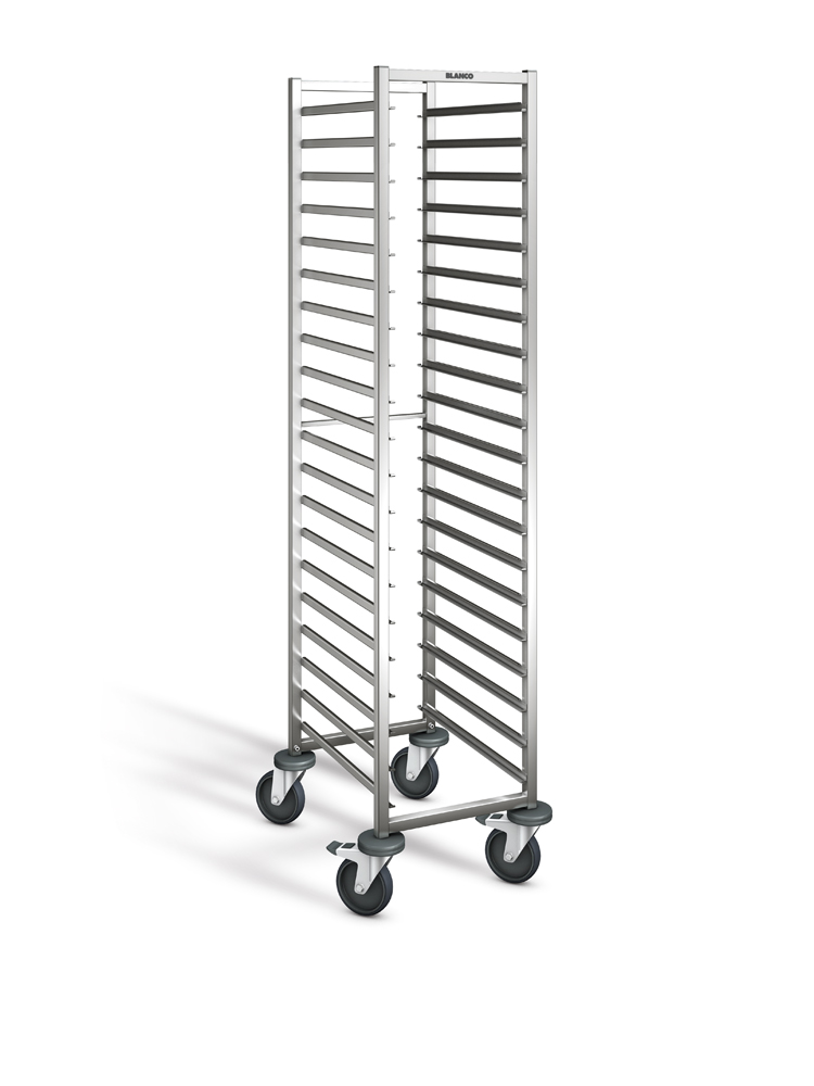 B.PRO Regalwagen RWR 160-20 für 20x GN 1/1, mit 4 Lenkrollen (davon 2 mit Feststeller)