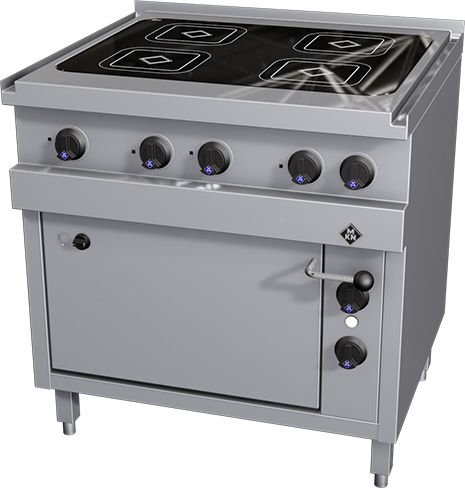 MKN Herd Vitro 4 Kochfelder Ceran mit E-Backofen 1 1/2 GN Serie Optima 700