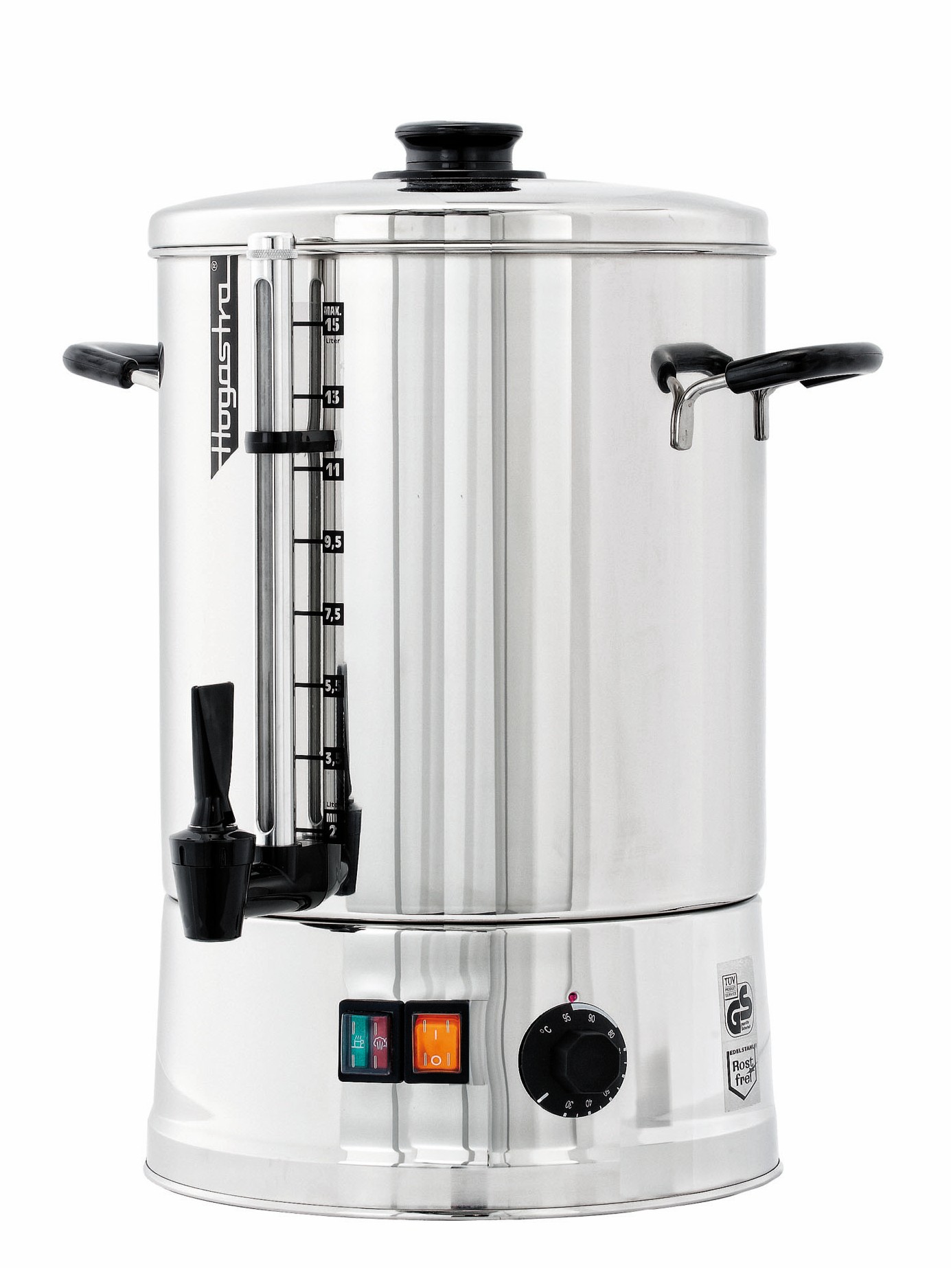 Hogastra Heißwasserautomat HWT 15 ECO Line mit flachem Deckel, 2 - 15 Liter