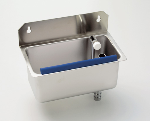 Stöckel Anbauspüle 15 mit Wandaufhängung mit Wasserdurchlauf