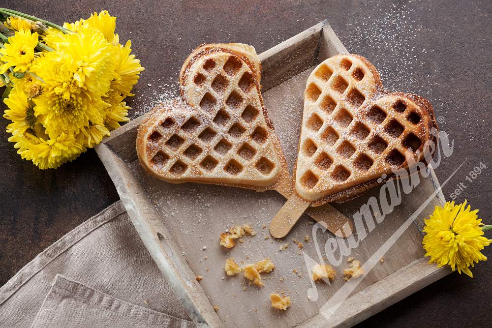 Neumärker Waffel-Herz am Stiel Wechselplatten für Thermocook®
