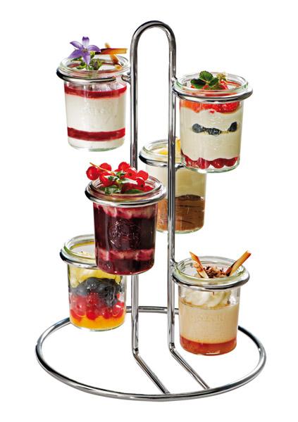 APS Serviergestell "WECK", inkl. 12er Set Weck-Gläser mit Deckel