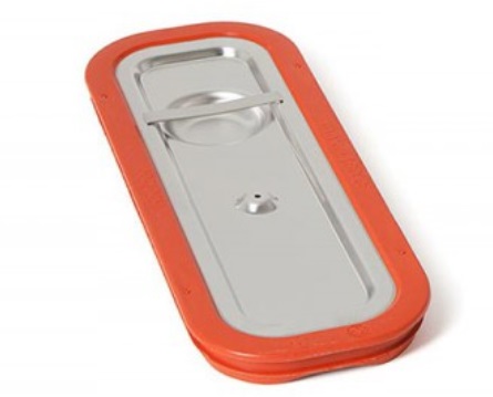 Rieber Steckdeckel GN 2/8 wasserdicht aus Edelstahl