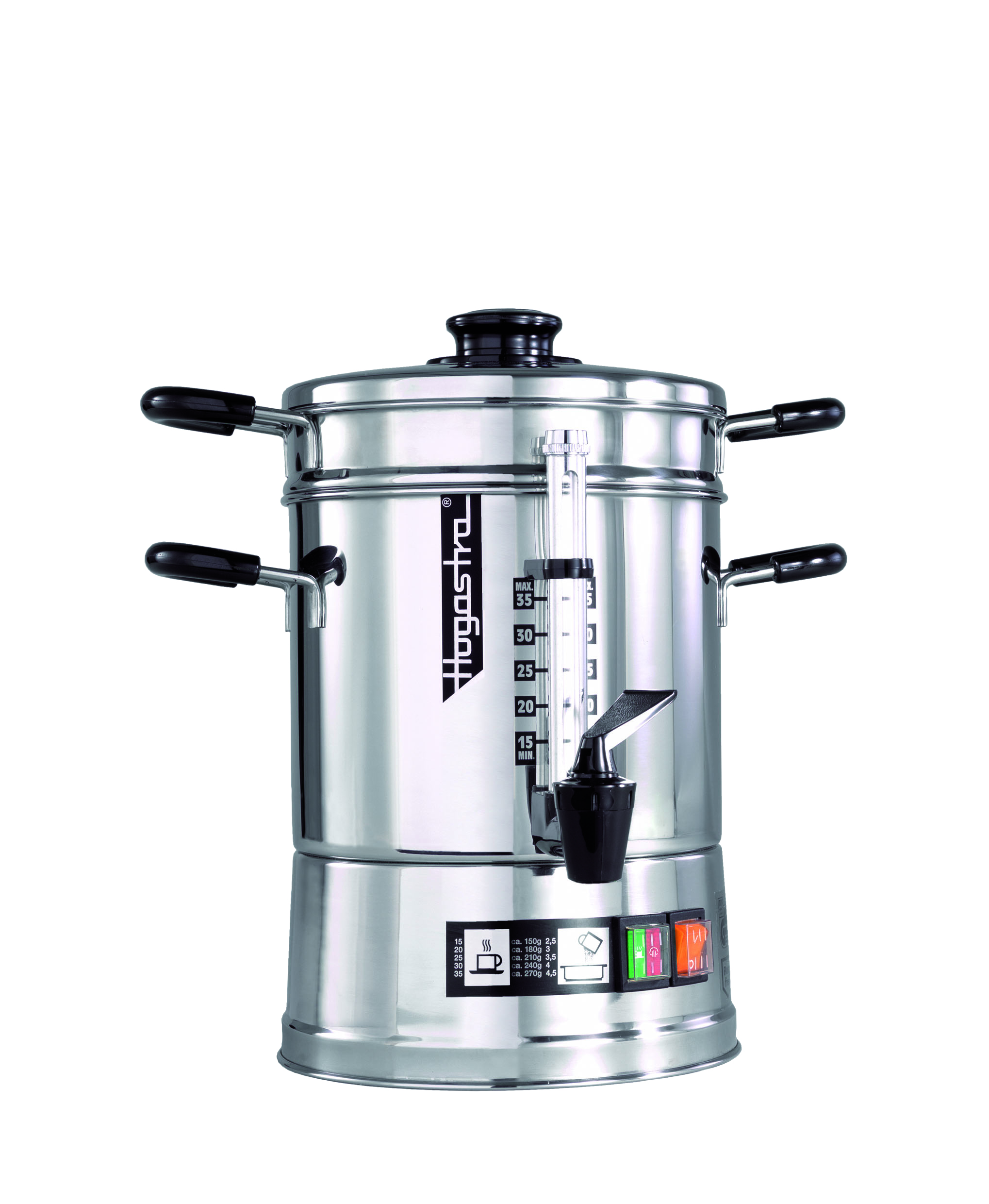 Hogastra Kaffeemaschine CNS 35 ECO Line mit flachem Deckel, 2 - 4,5 Liter