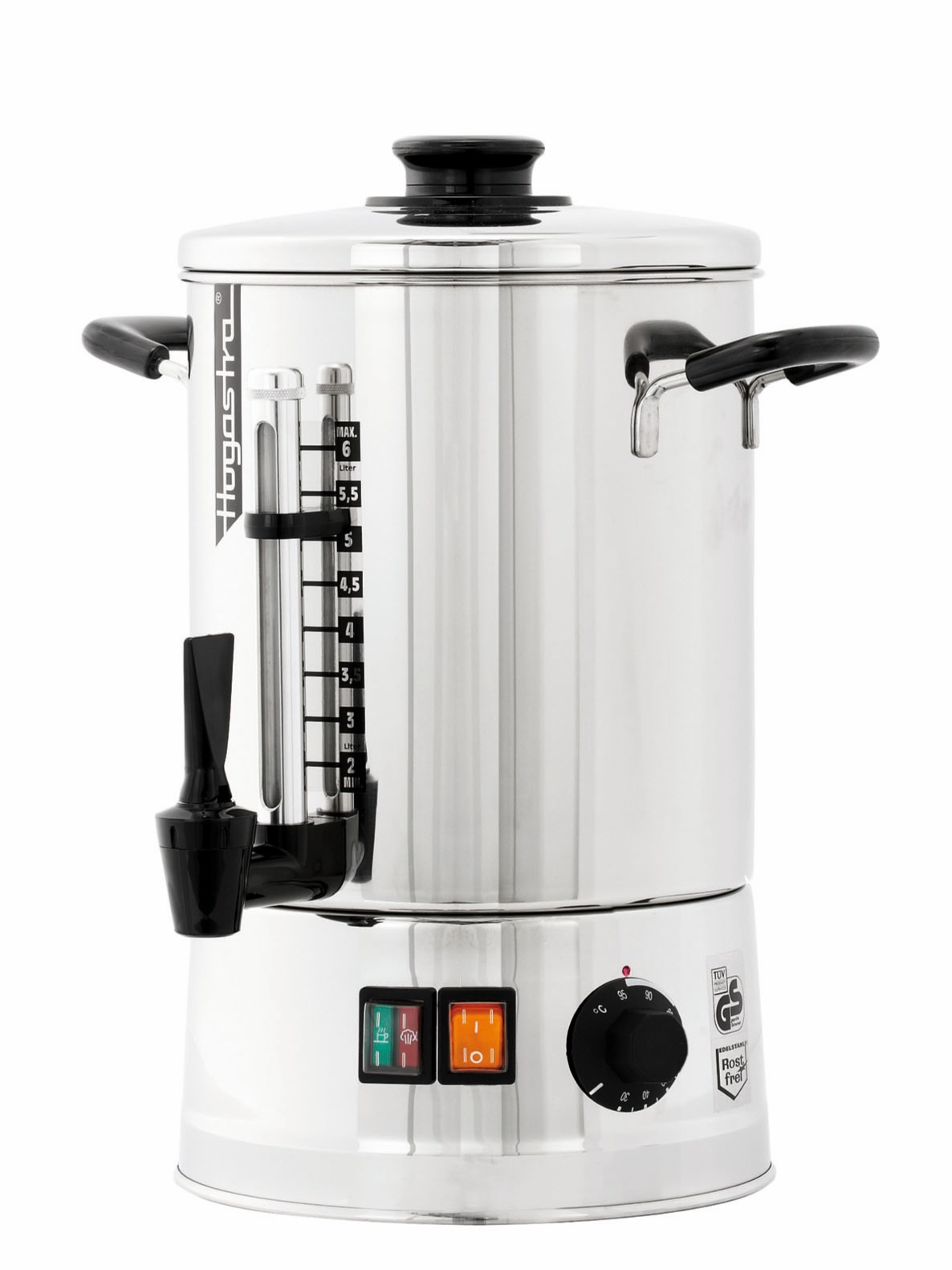 Hogastra Heißwasserautomat HWT 6 ECO Line mit flachem Deckel, 2 - 6 Liter