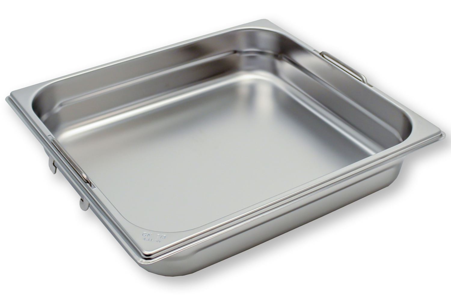 Rieber GN-Behälter 2/3 aus Edelstahl mit versenkbaren Griffen