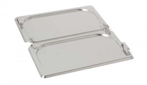 Rieber Scharnier-Flachdeckel GN 1/2 aus Edelstahl