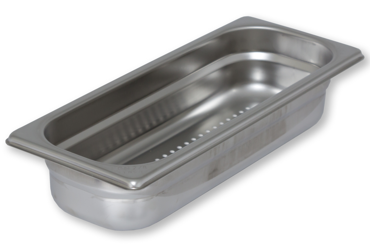 Rieber GN-Behälter 2/8 gelocht aus Edelstahl / nicht zum Einsetzen Rieber GN-Behälter 2/8 gelocht aus Edelstahl / nicht zum Einsetzen