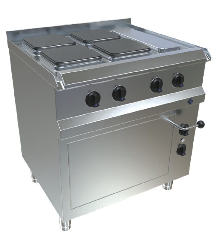 MKN Optima 700 Herd Elektro 4 Platten mit Elektro Backofen