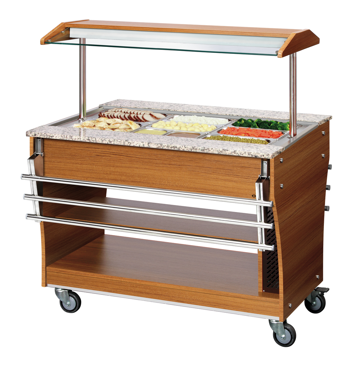 Bartscher Buffetwagen, warm, 3x 1/1GN