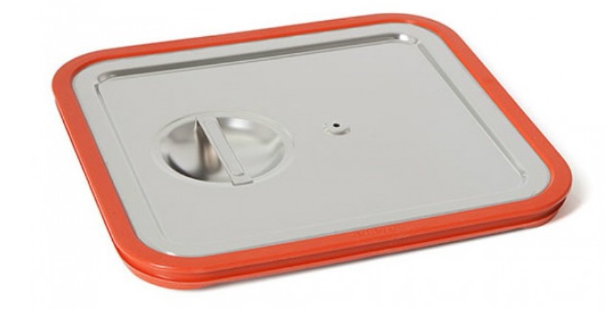 Rieber Steckdeckel GN 2/3 wasserdicht aus Edelstahl