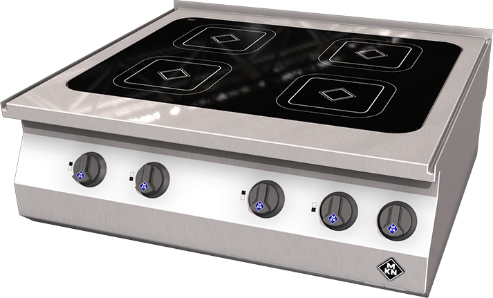MKN Kocher VITRO 4 Kochzonen Elektro Serie Counter SL