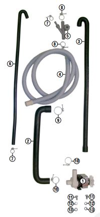 ecomax by HOBART Ablaufpumpe: Einbaukit für F504 S-10C