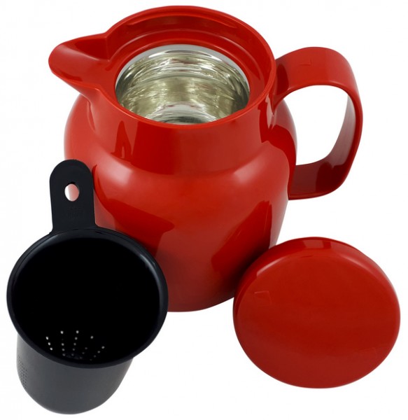 Helios Isolierkanne Mondo + Teesieb 1,0 l