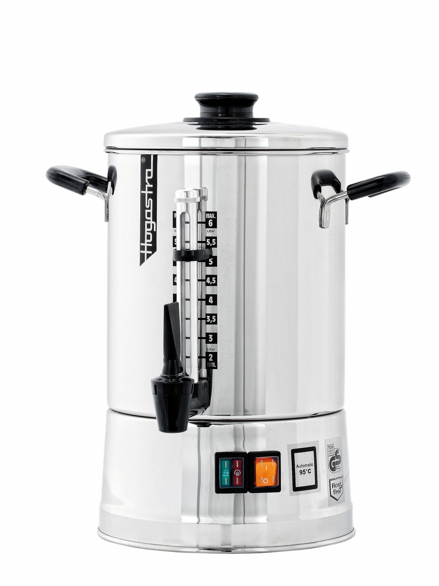 Hogastra Heißwasserautomat HWA 6 ECO Line mit flachem Deckel, 2 - 6 Liter