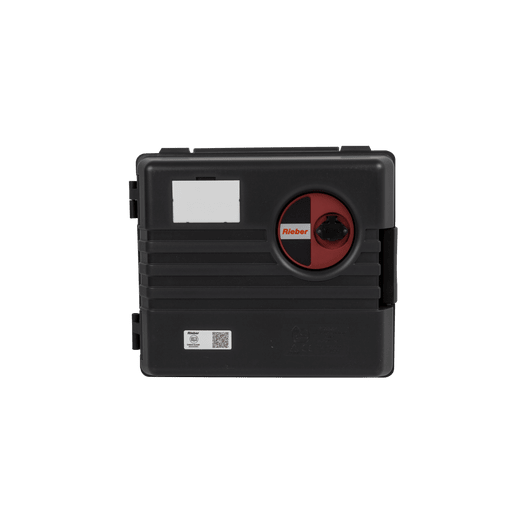 Rieber thermoport® 600 K A-FLAT,schwarz,Frontlader,umluftbeheizt,Frontansicht