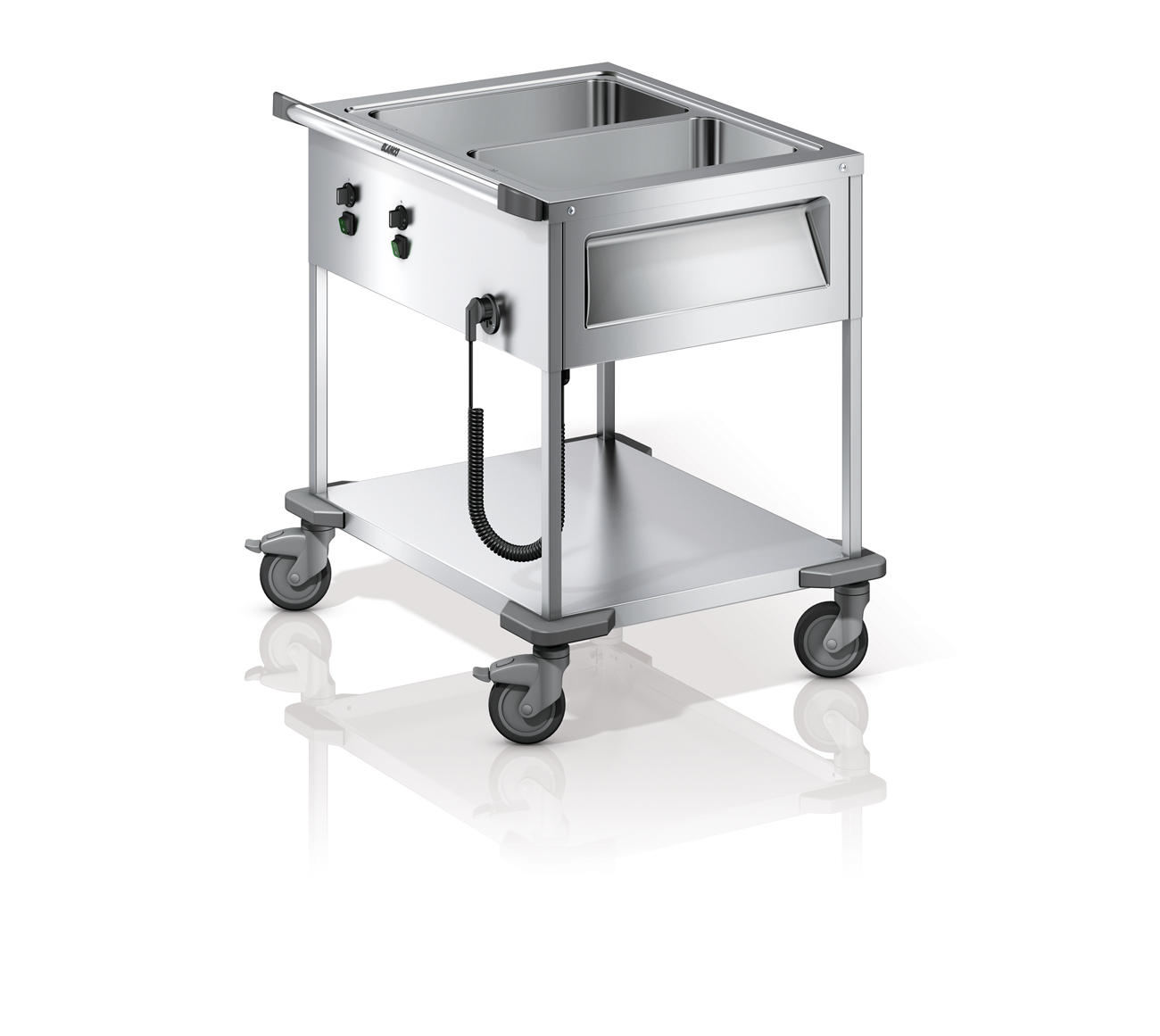 B.PRO Speisenausgabewagen SAW L-2 beheizt, 2x GN 1/1-200