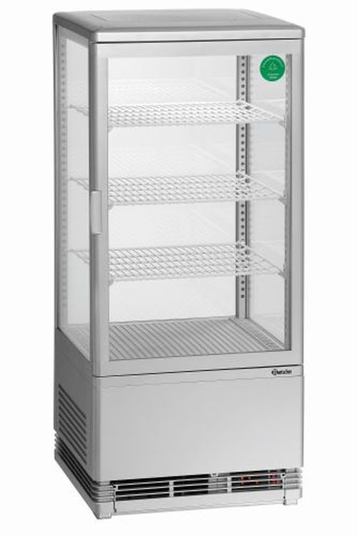Bartscher Mini-Kühlvitrine 78L, silber
