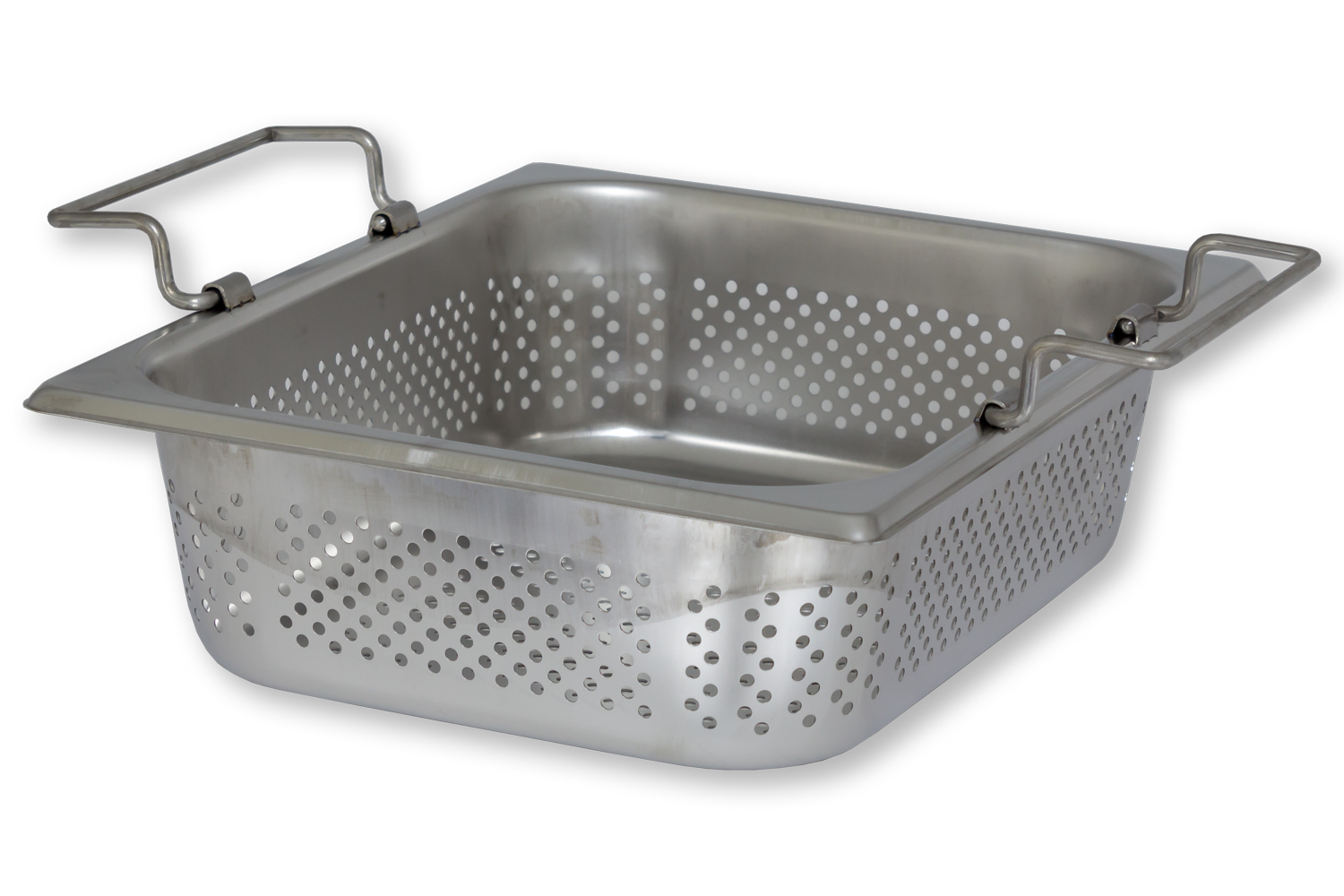 Rieber GN-Behälter 1/2 gelocht aus Edelstahl / zum Einsetzen in geschlossene GN-Behälter mit Stapelgriffen