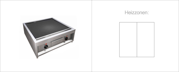 Weisser Glaskeramik Grillplatte Modell CG 60 T