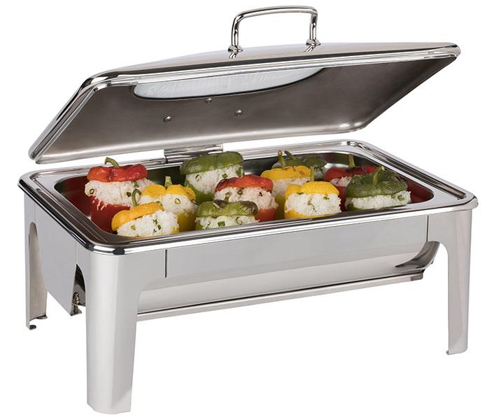 APS GN 1/1 Chafing Dish "EASY INDUCTION" inkl. 1 Gestell, 1 Wasserbecken, 1 Deckel, 1 GN-Behälter 1/1 | ohne Induktionsplatte