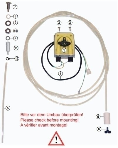 ecomax by HOBART Reiniger-Dosierpumpe Einbaukit für Geschirrspülmaschine ecomaX F504 und plus F504-S