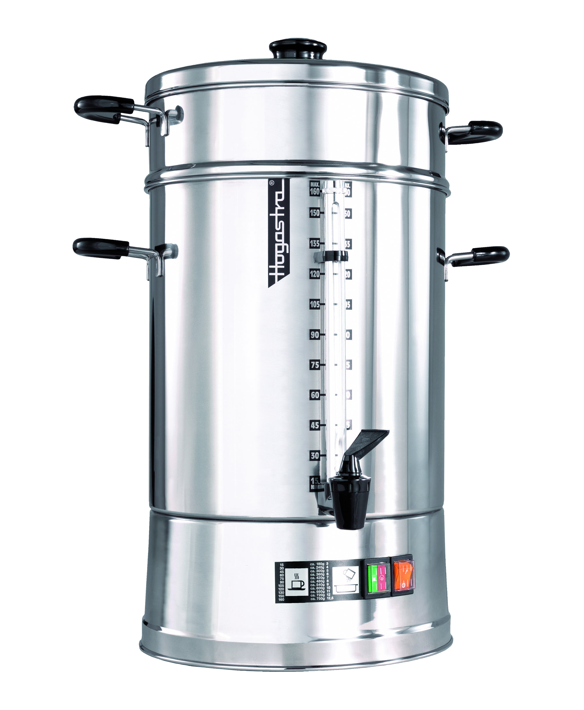 Hogastra Kaffeemaschine CNS 160 ECO Line mit flachem Deckel, 2 - 20,0 Liter