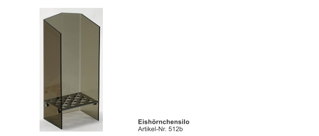 Stöckel Eistütensilo 18 Eistüten Plexiglas klar
