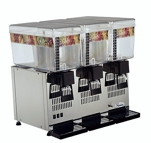 Dynamic Santos Dispenser für gekühlte Getränke mit drei Behältern